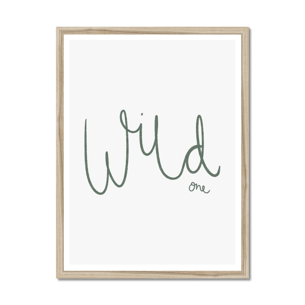 Wild One - Forest Green |  Framed Print