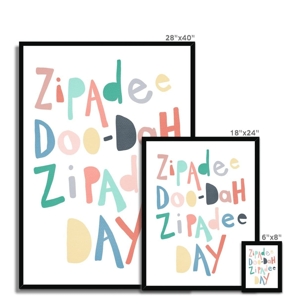 Zipadee Doo Dah - Rainbow Colours |  Framed Print