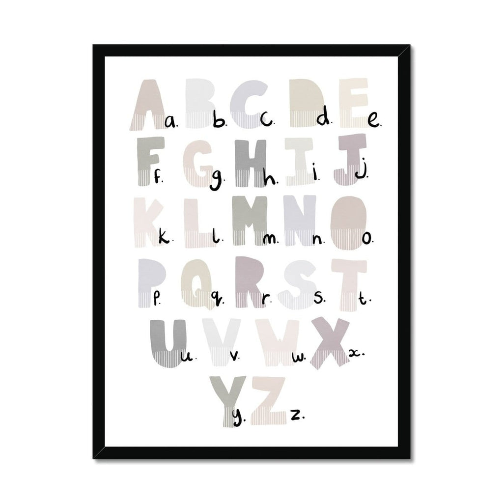 Alphabet Chart - Natural |  Framed Print