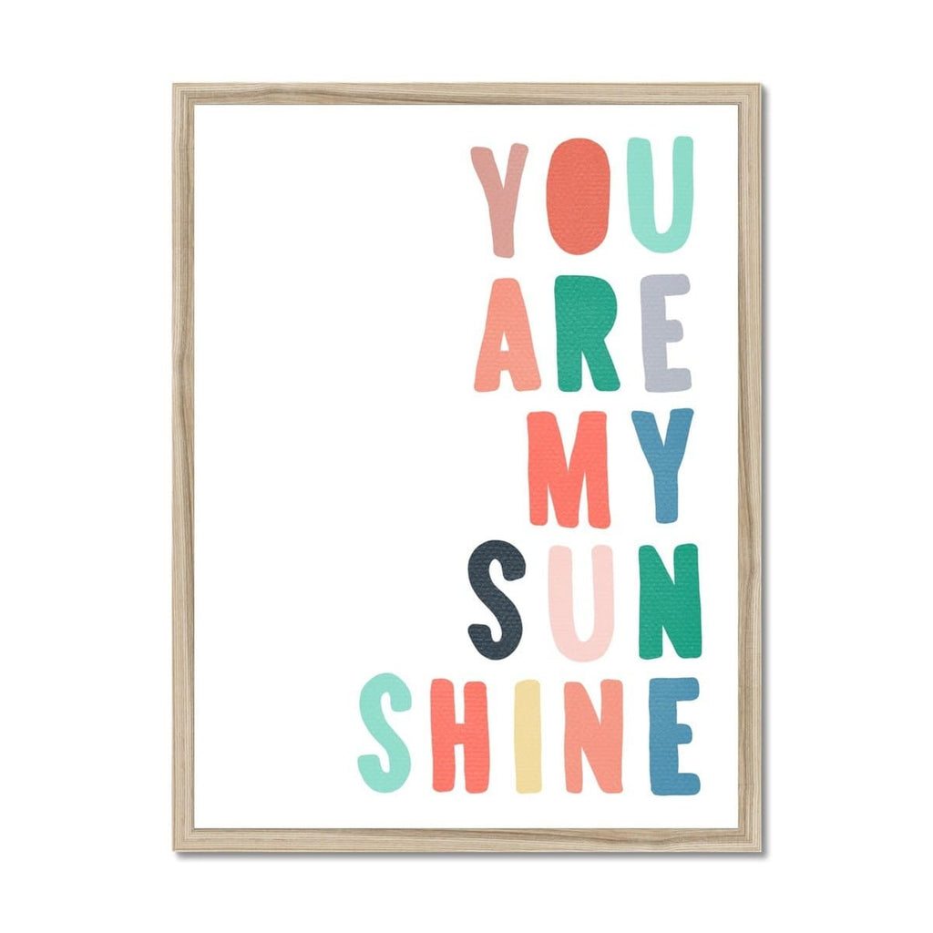 You Are My Sunshine - Rainbow Colours |  Framed Print