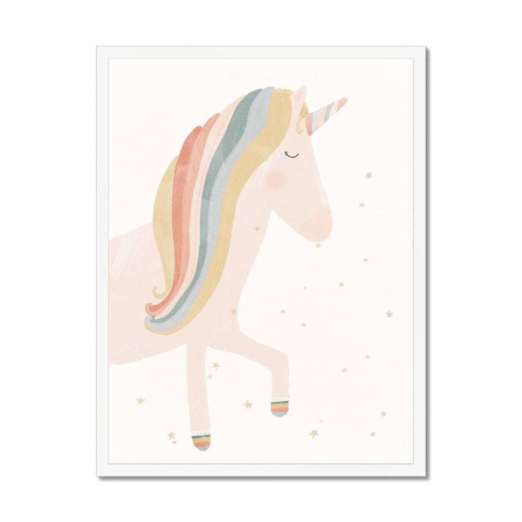 Unicorn Print - Believe in Magic  Framed Print – Pretty in Print Art Ltd