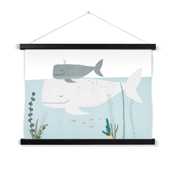 Big Whale, Little Whale |  Fine Art Print with Hanger