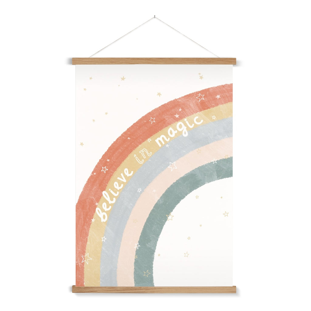 Rainbow Print - Believe in Magic |  Fine Art Print with Hanger