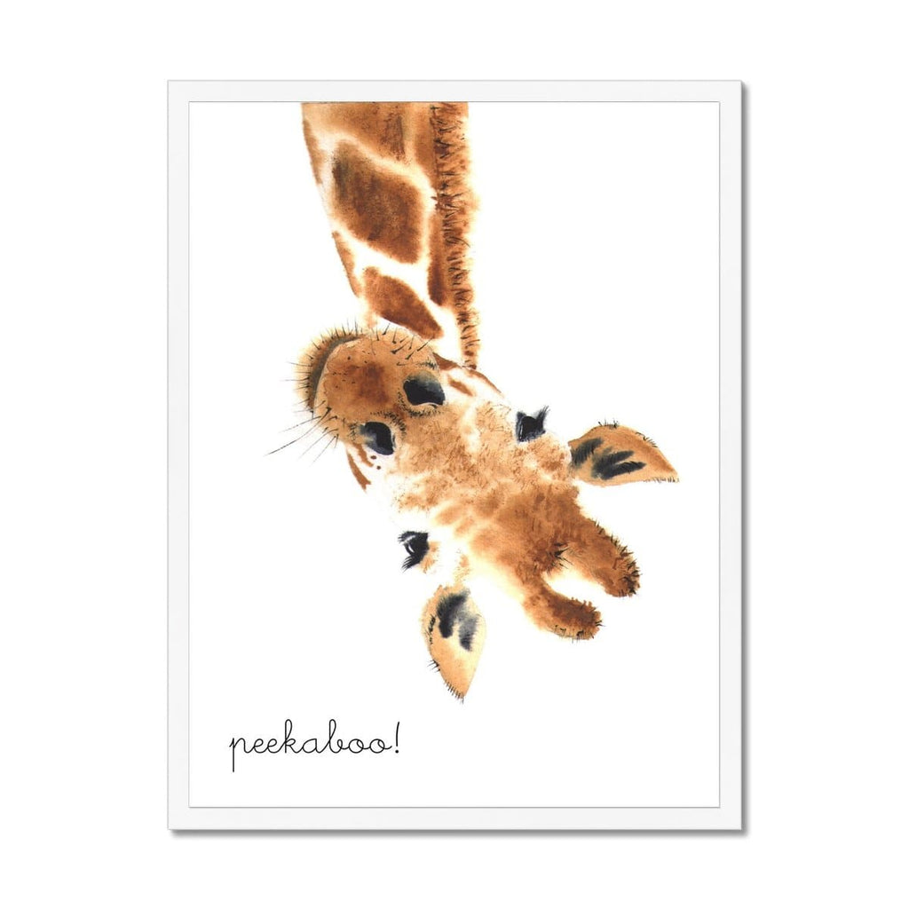 Peekaboo Giraffe |  Framed Print
