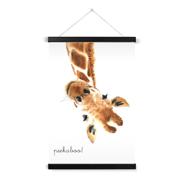 Peekaboo Giraffe |  Fine Art Print with Hanger