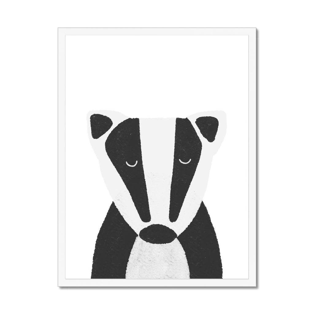 Badger Print - Plain |  Framed Print