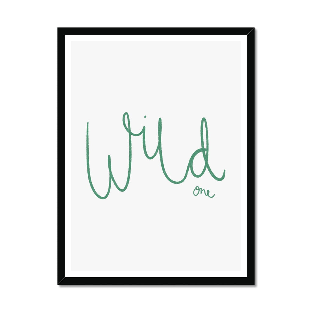 Wild One - Bright Green |  Framed Print