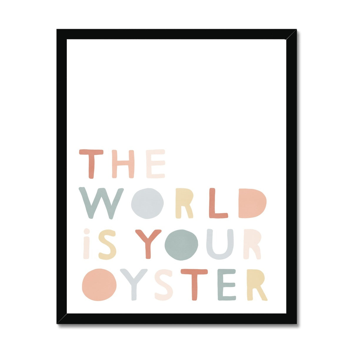 The World is Your Oyster - Subtle |  Framed Print