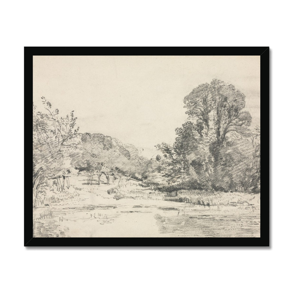 Pencil Sketch, Landscape 00729 |  Framed Print