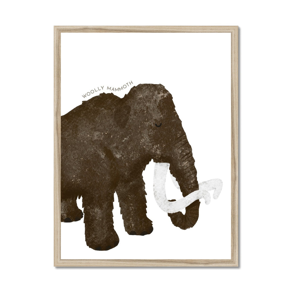 Woolly Mammoth - Portrait |  Framed Print