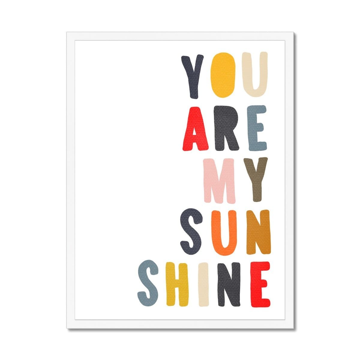 You Are My Sunshine - Muted Rainbow |  Framed Print