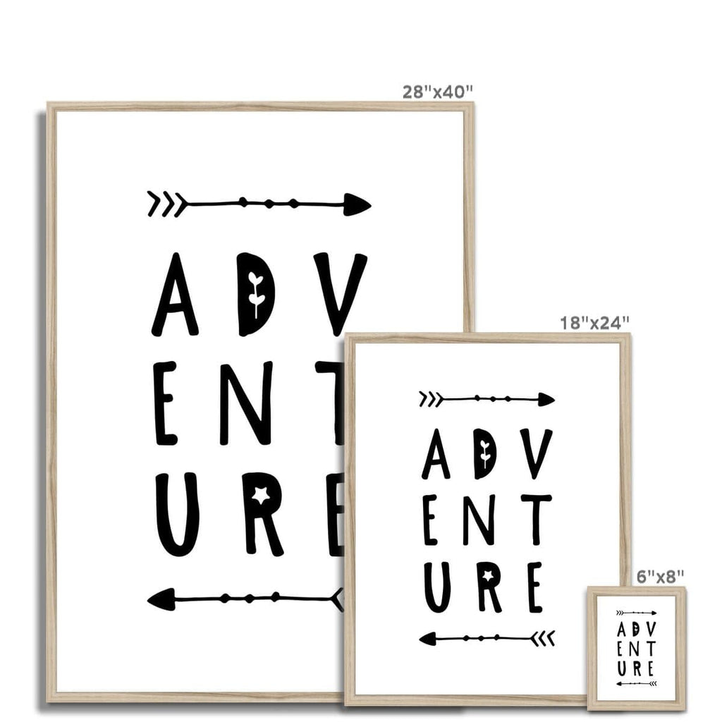 Adventure Quote |  Framed Print