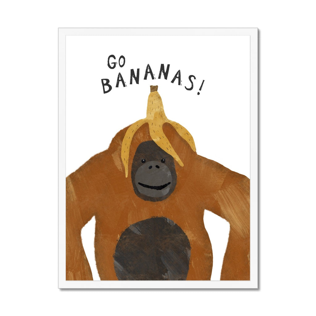 Go Bananas Orangutan Poster |  Framed Print