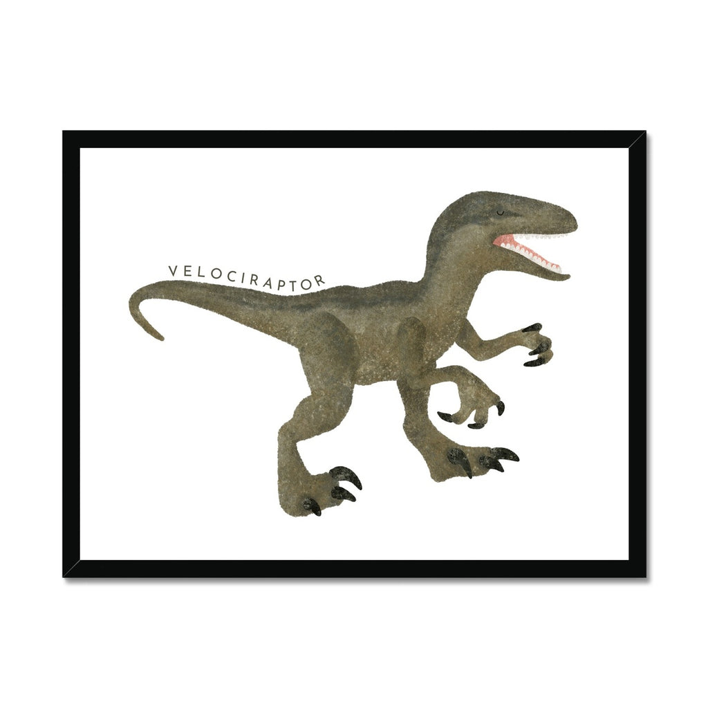 Dinosaur Art - Velociraptor |  Framed Print