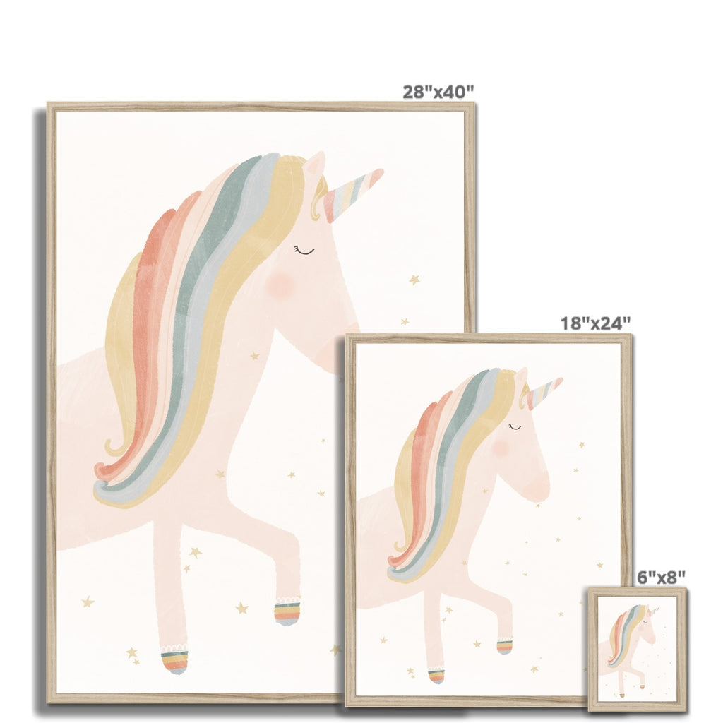 Unicorn Print - Believe in Magic |  Framed Print