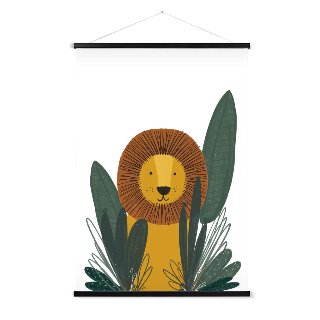 Mr Lion Animal Safari Art |  Fine Art Print with Hanger