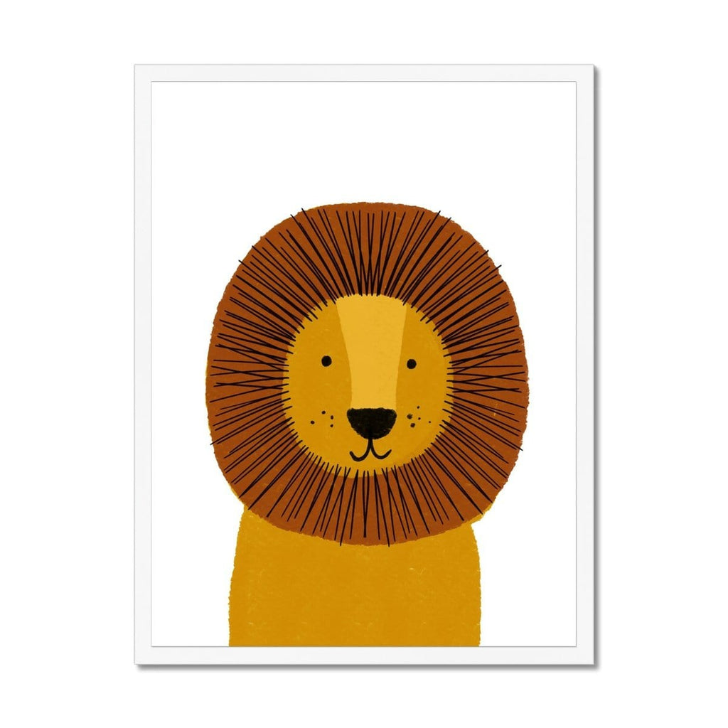 Lion - Kids Jungle Art |  Framed Print