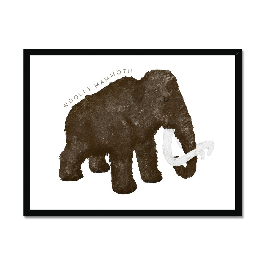 Dinosaur Art - Woolly Mammoth |  Framed Print