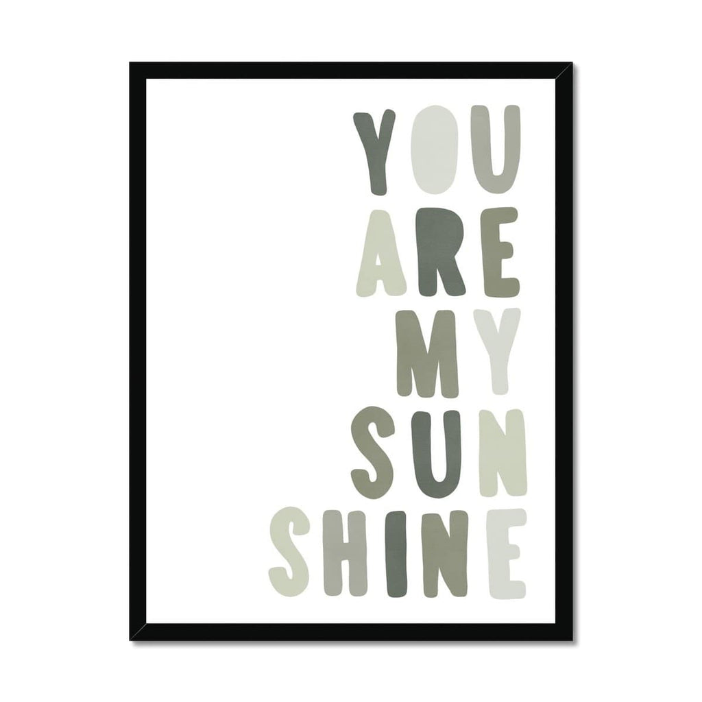 You Are My Sunshine - Jungle Greens |  Framed Print