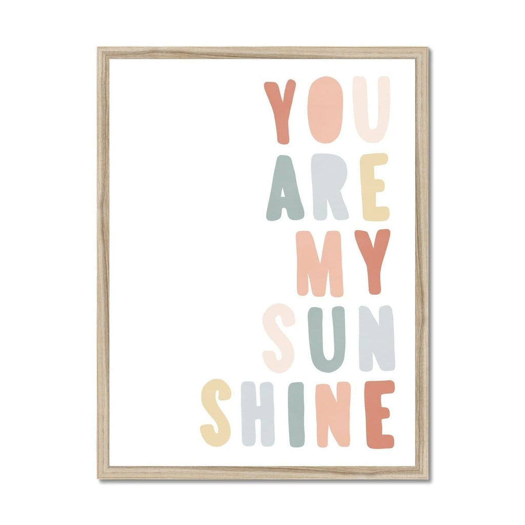 You Are My Sunshine - Subtle Colours |  Framed Print
