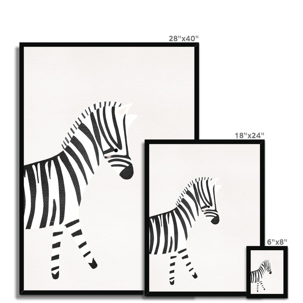 Zebra - Nursery Art |  Framed Print