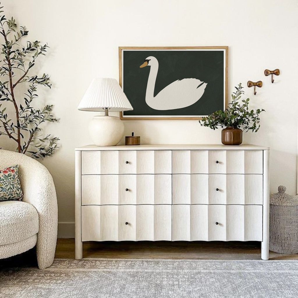 Swan Art - Studio Green |  Unframed