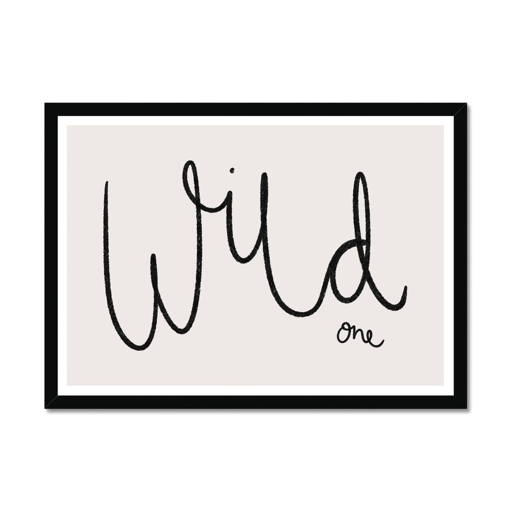 Wild One - Typography Landscape |  Framed Print
