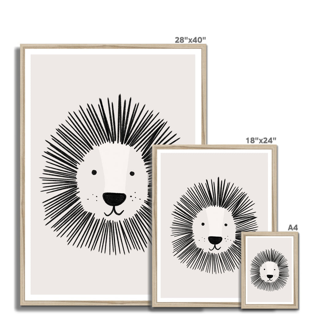 Lion - Gender Neutral Nursery |  Framed Print