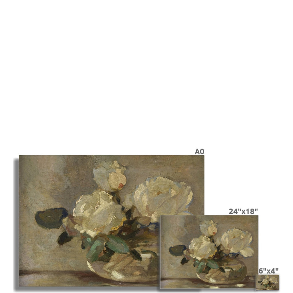 White Flowers in Vase, 00846 |  Unframed