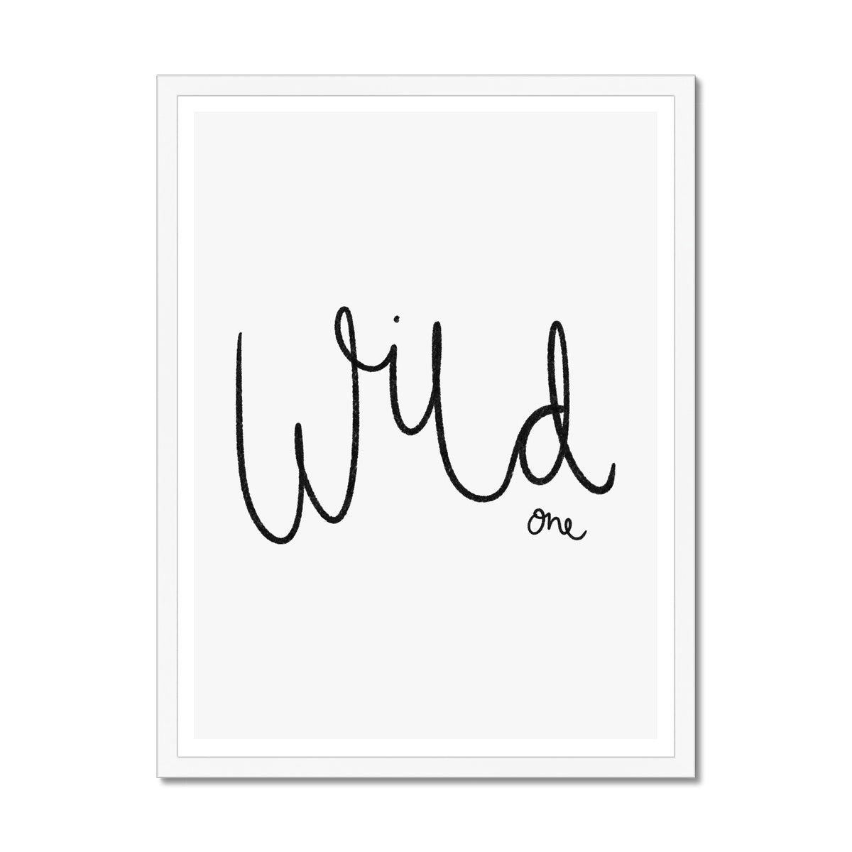 Wild One - Schwarz, Grau | Gerahmter Druck