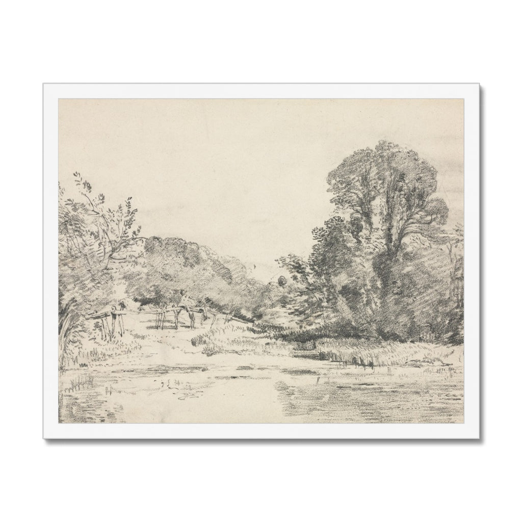 Pencil Sketch, Landscape 00729 |  Framed Print