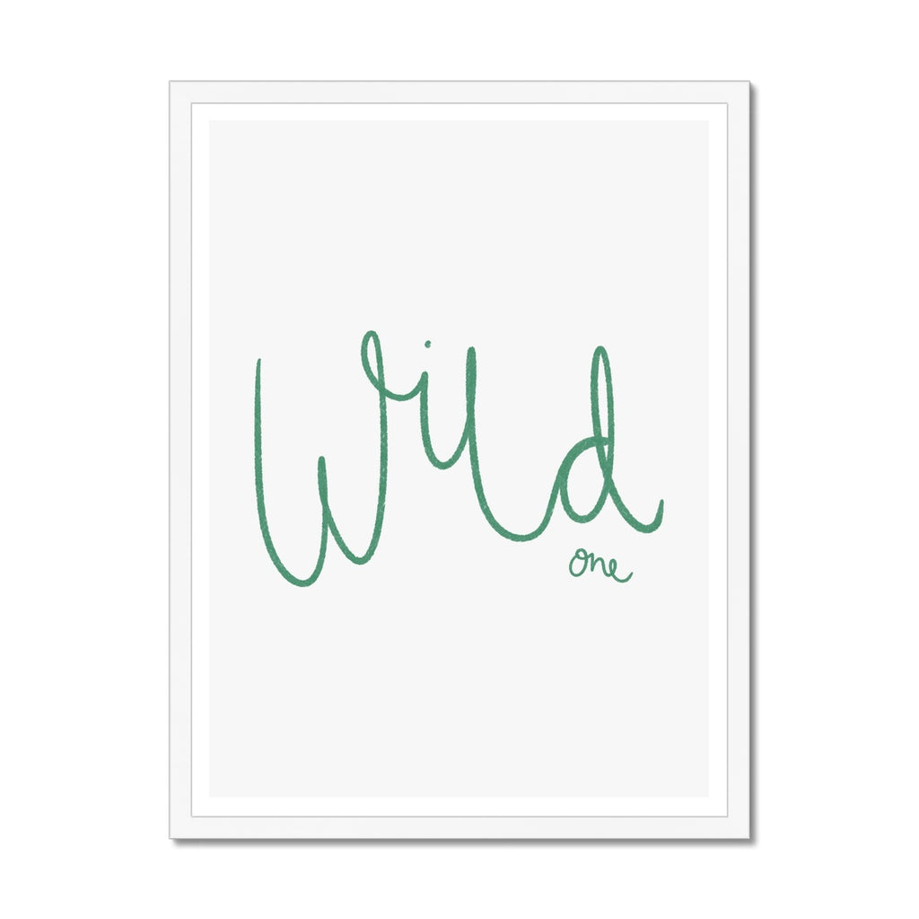 Wild One - Bright Green |  Framed Print