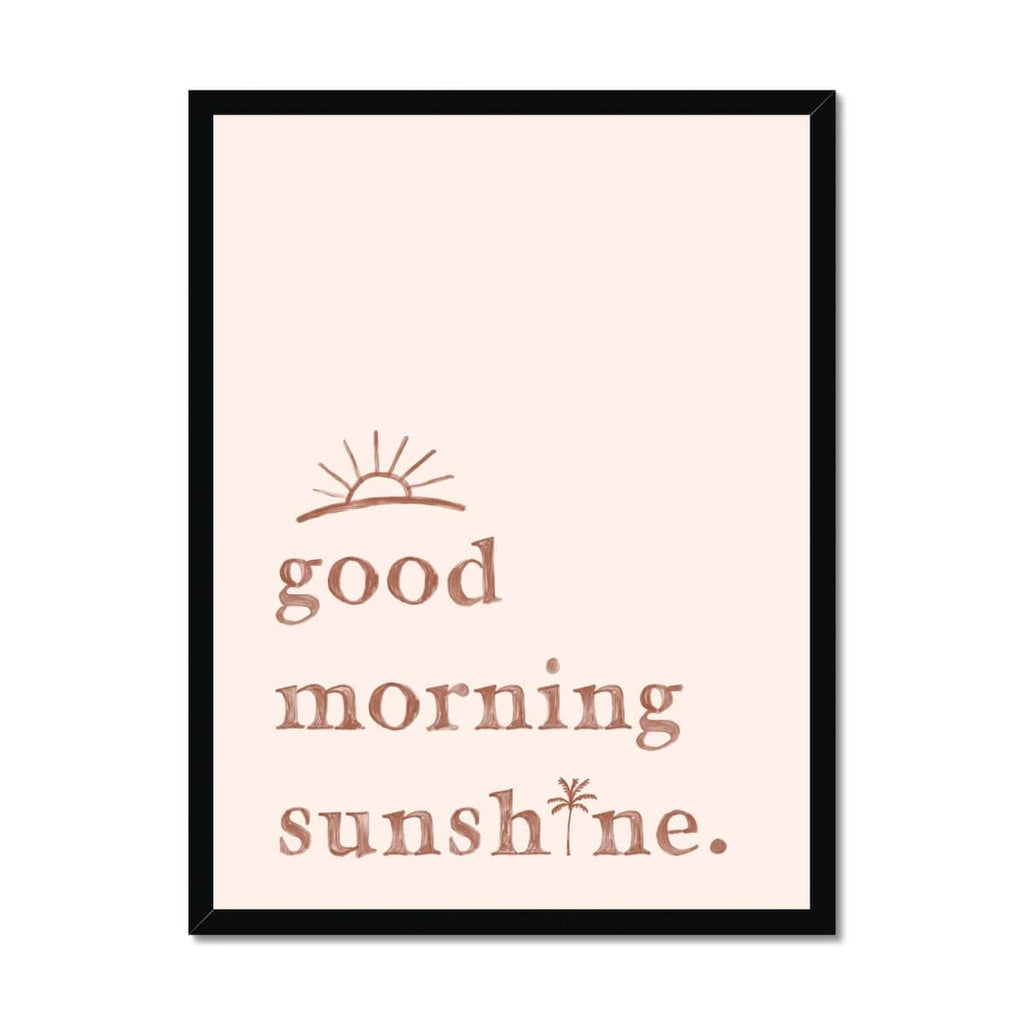 Good Morning Sunshine - Pink |  Framed Print