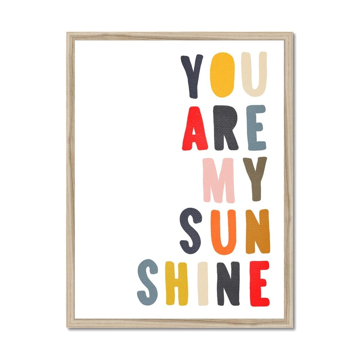 You Are My Sunshine - Muted Rainbow |  Framed Print