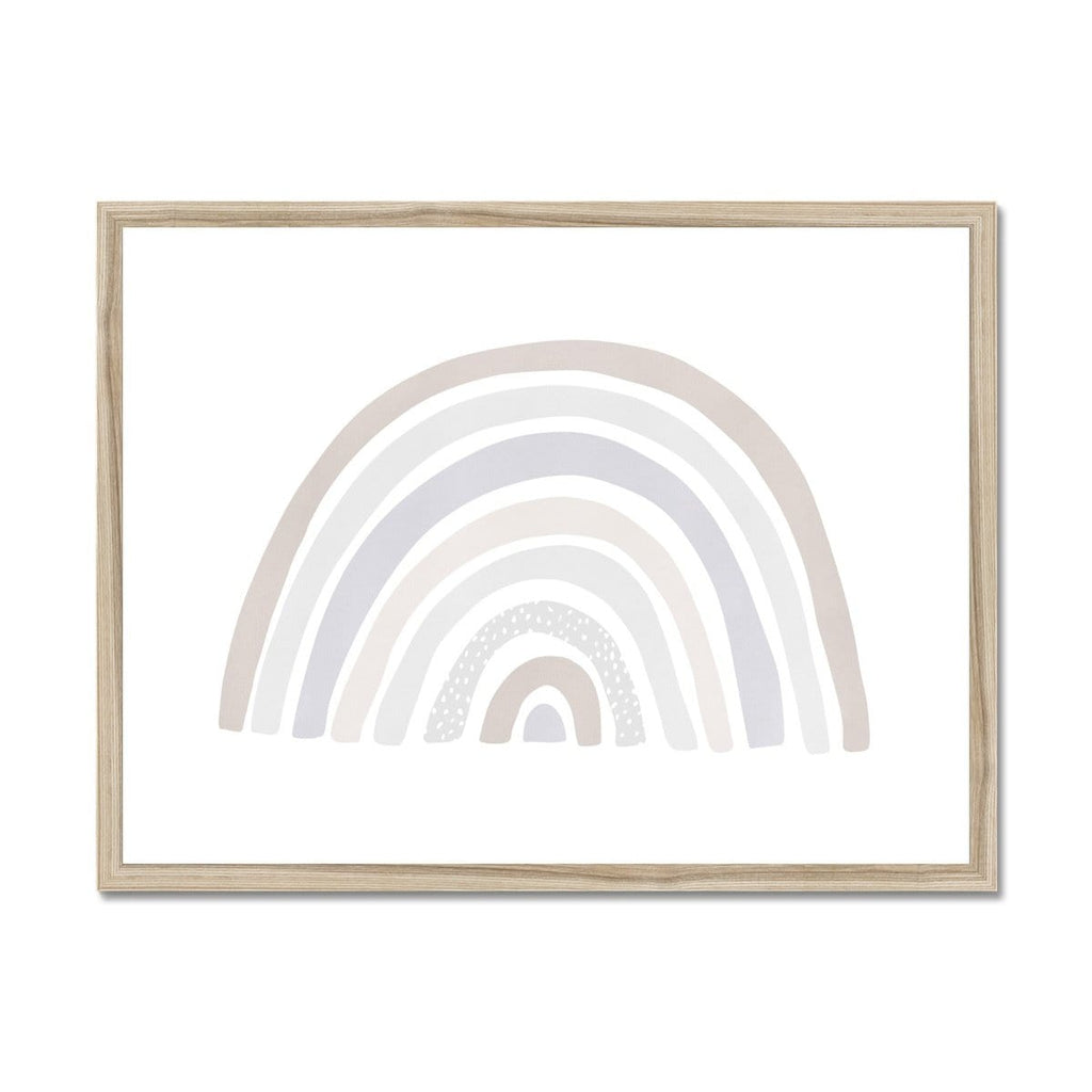 Scandi Rainbow - Natural |  Framed Print