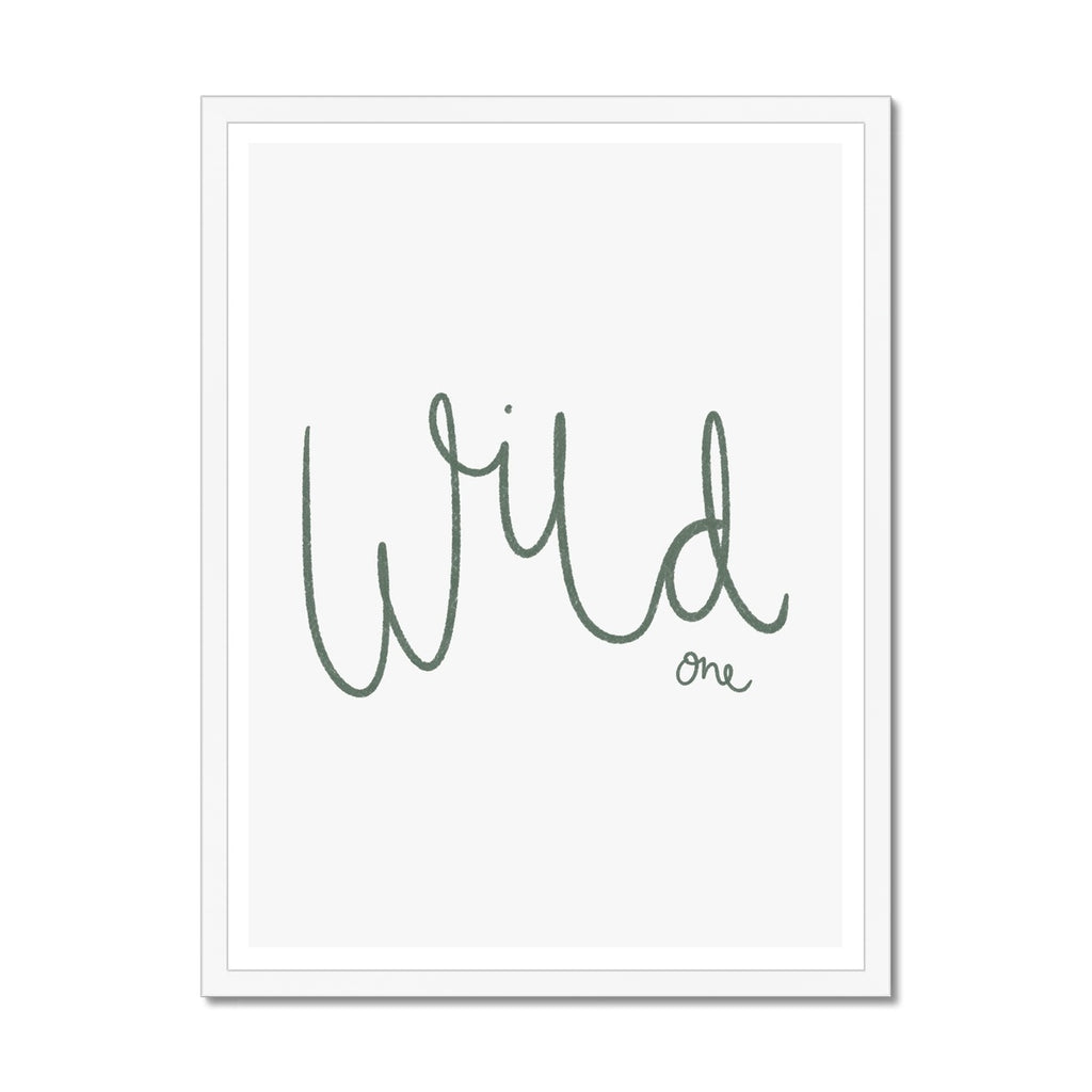 Wild One - Forest Green |  Framed Print