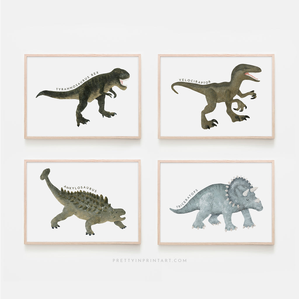 Dinosaur Art - Velociraptor |  Unframed