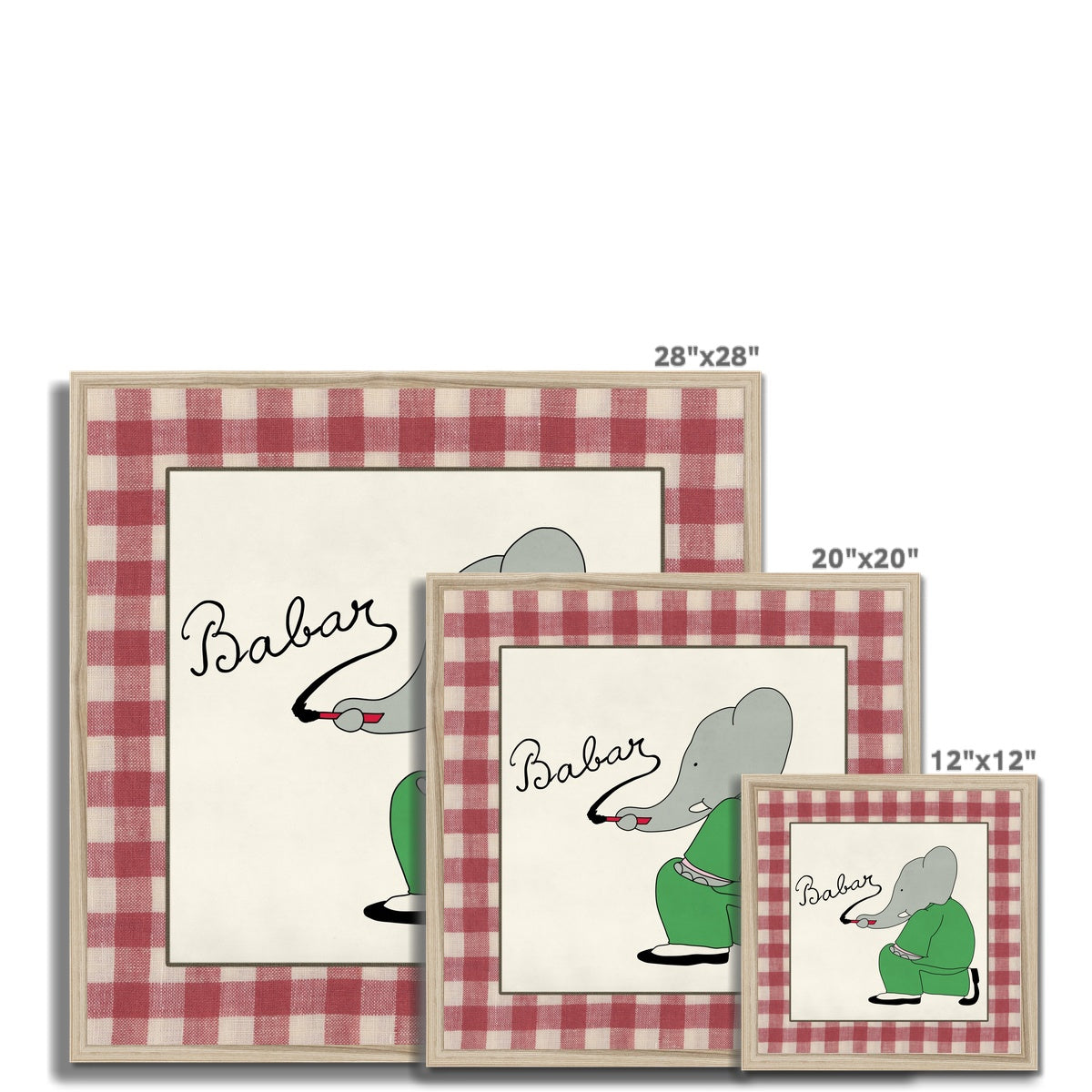Babar Nursery Art - Babar the Elephant nursery wall art print, Vintage Babar nursery decor for baby’s room, Classic Babar prints for children’s bedrooms