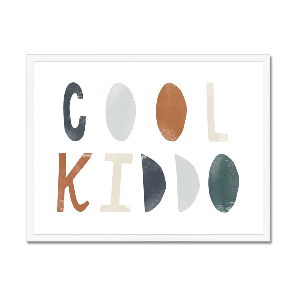 Cool Kiddo - Navy |  Framed Print