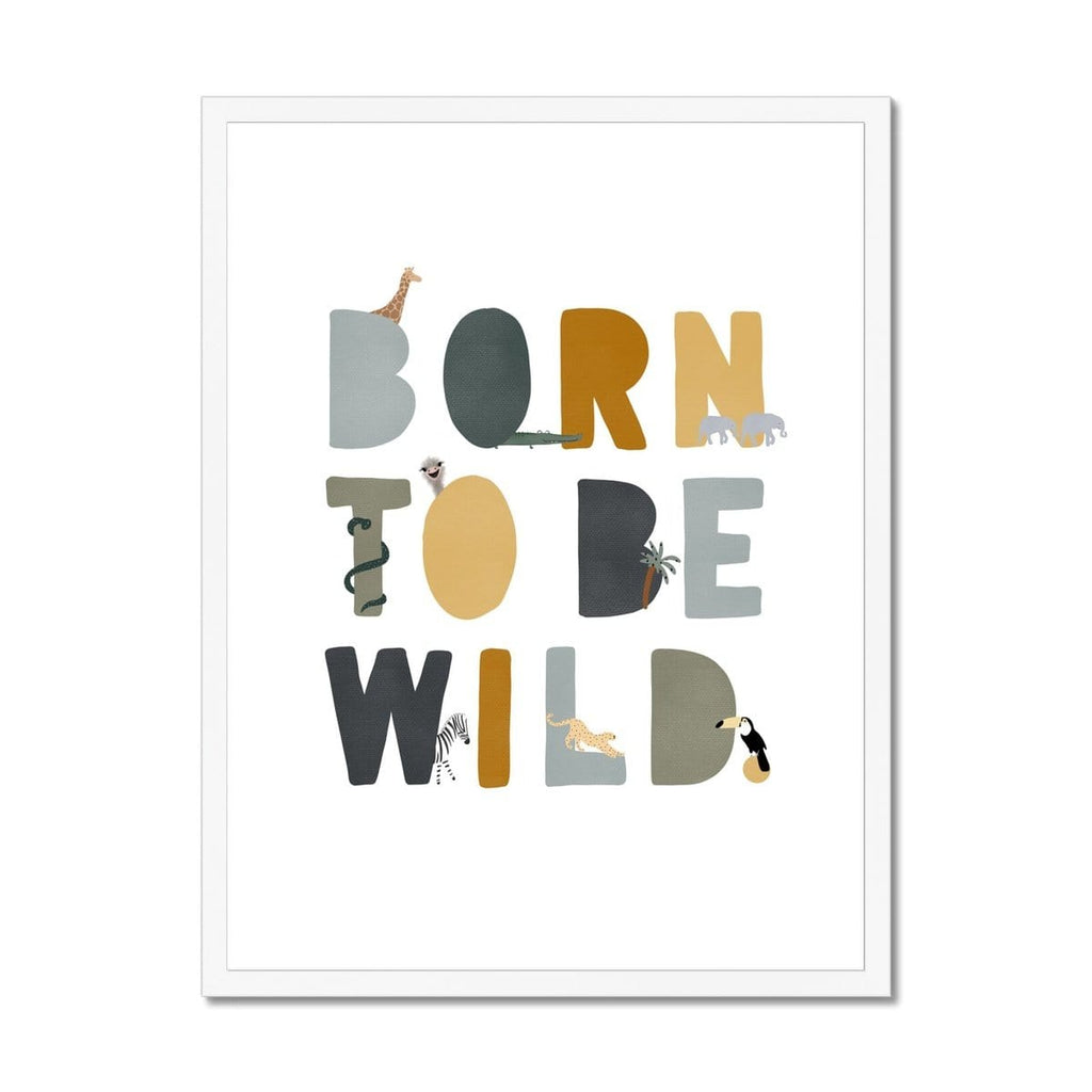 Born To Be Wild Print - Jungle Illustrated |  Framed Print