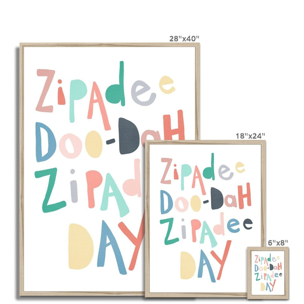 Zipadee Doo Dah - Rainbow Colours |  Framed Print