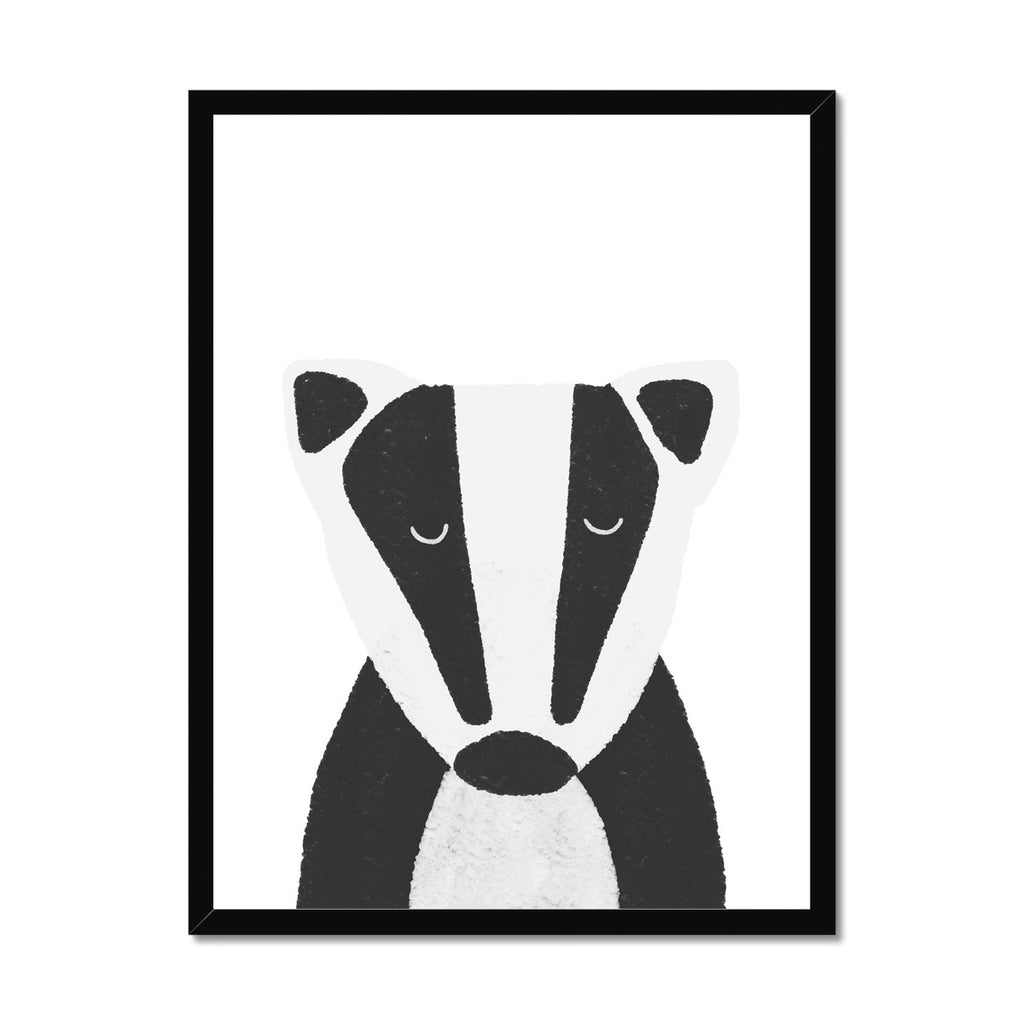 Badger Print - Plain |  Framed Print