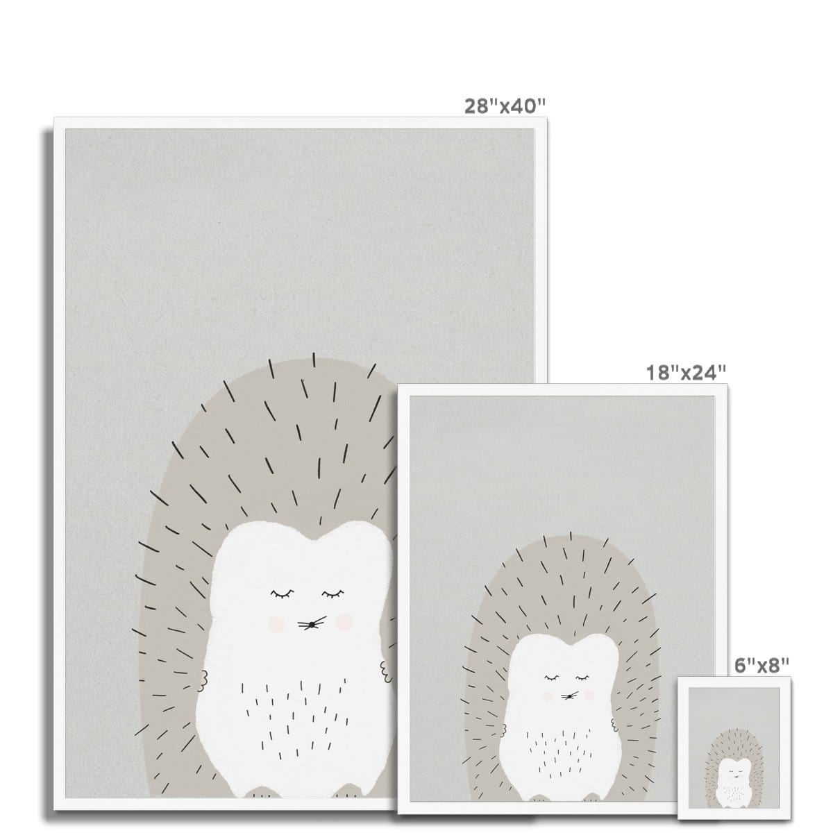 Sleepy Hedgehog |  Framed Print