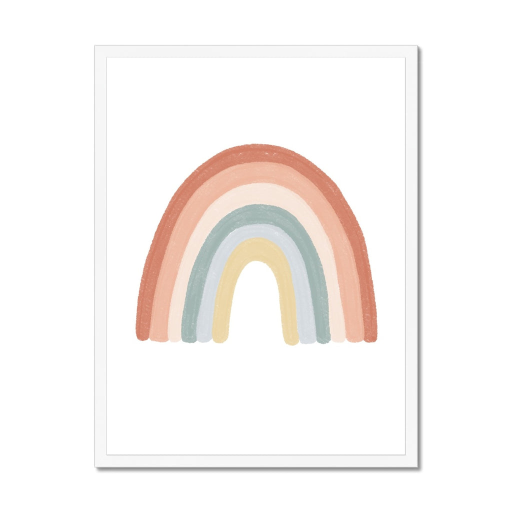 Rainbow Wall Art - Subtle - No Drops |  Framed Print