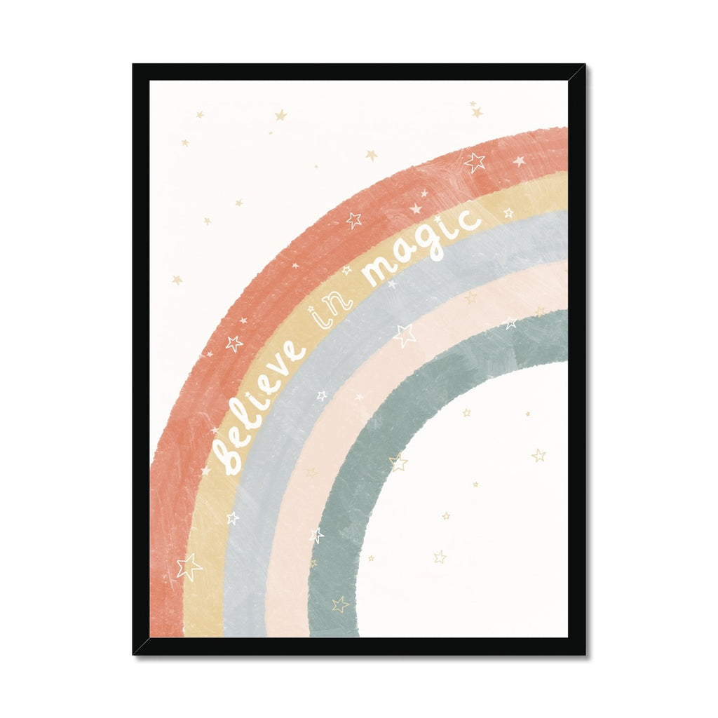 Rainbow Print - Believe in Magic |  Framed Print