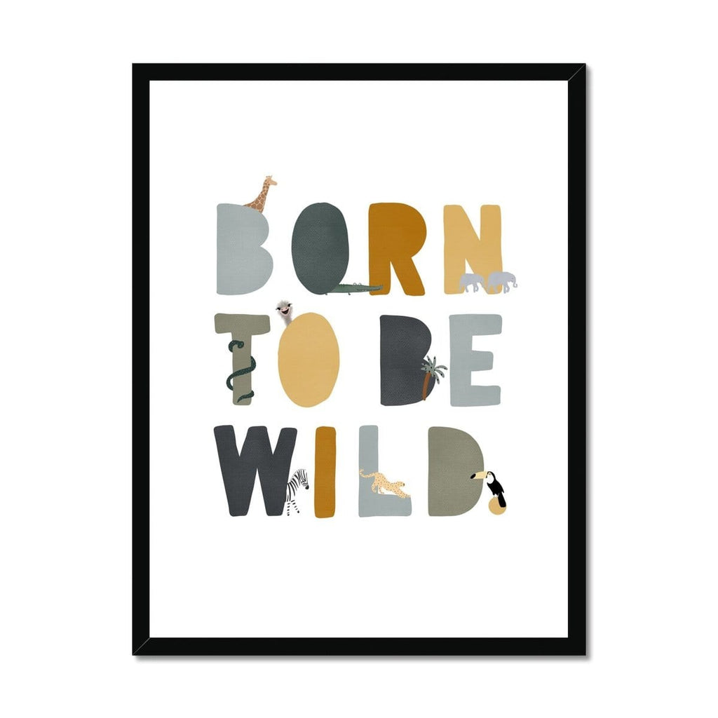 Born To Be Wild Print - Jungle Illustrated |  Framed Print