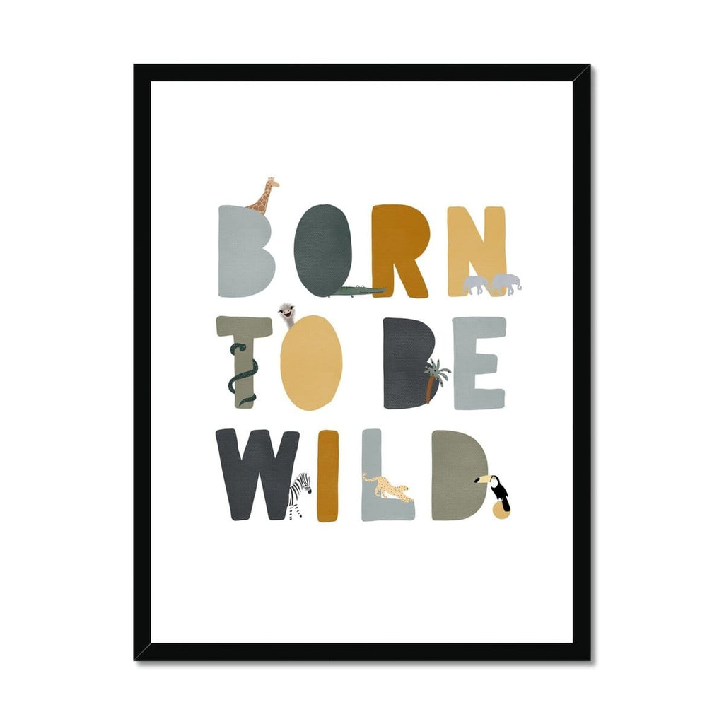 Born To Be Wild Print - Jungle Illustrated |  Framed Print