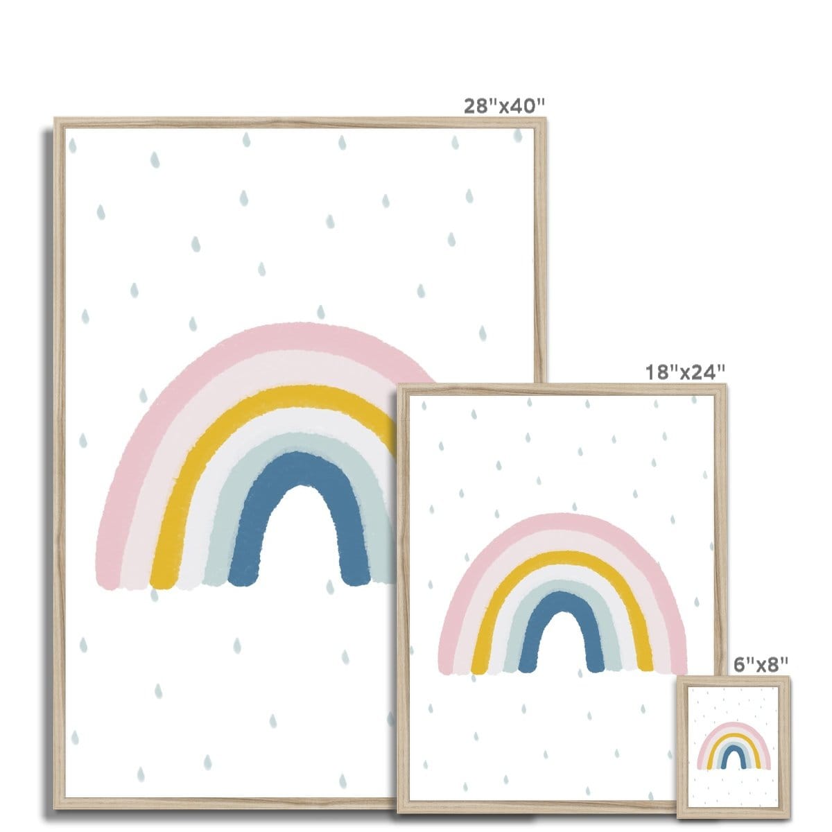 Rainbow Wall Art - Matches H&M Cushion |  Framed Print