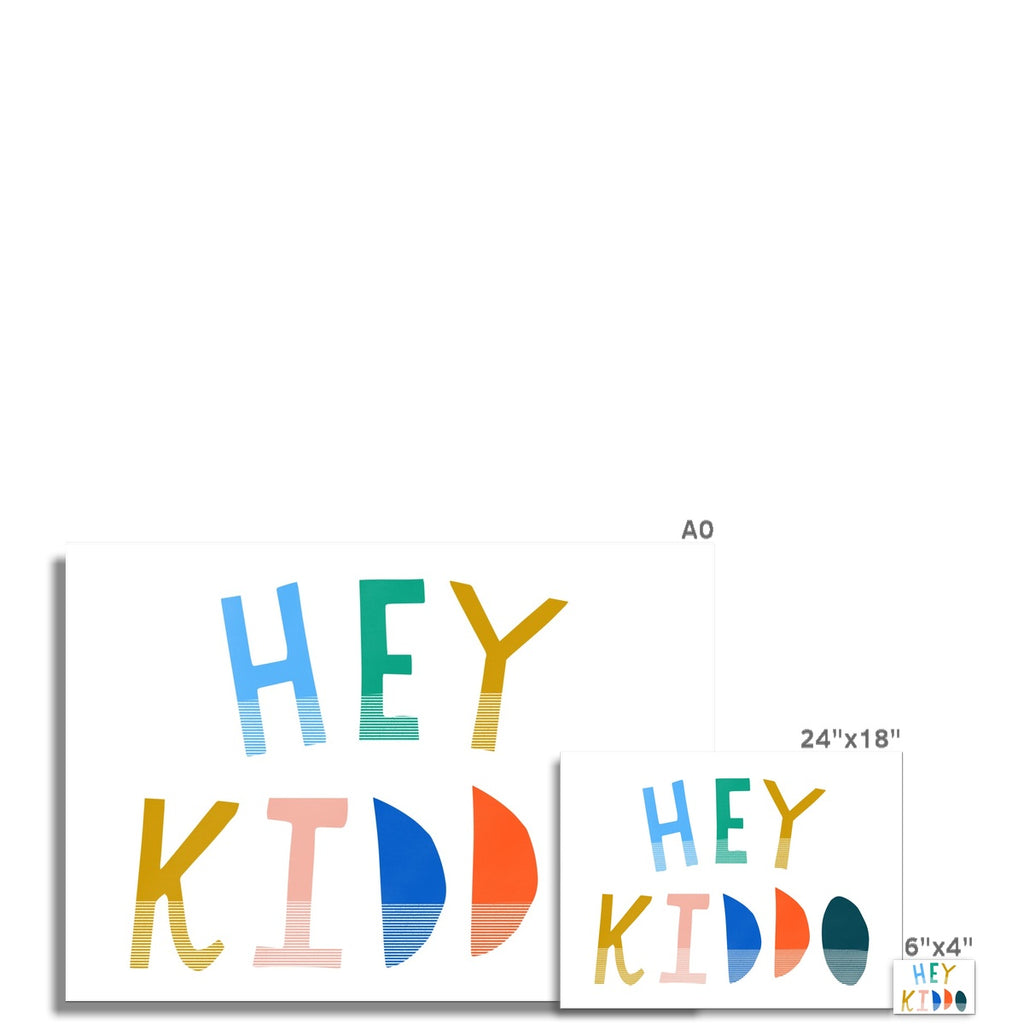 Hey Kiddo - Brights (Landscape) |  Unframed