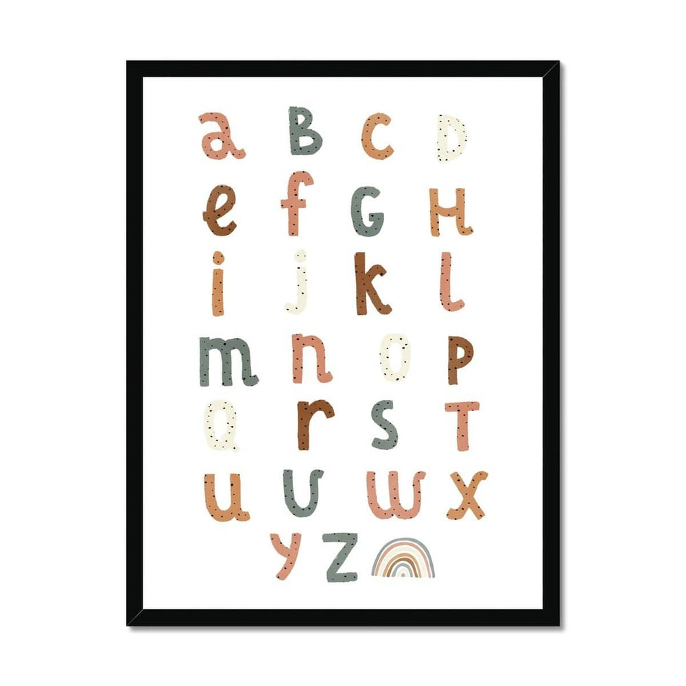 Colourful Alphabet Chart | Kids Wall Art | Pretty In Print